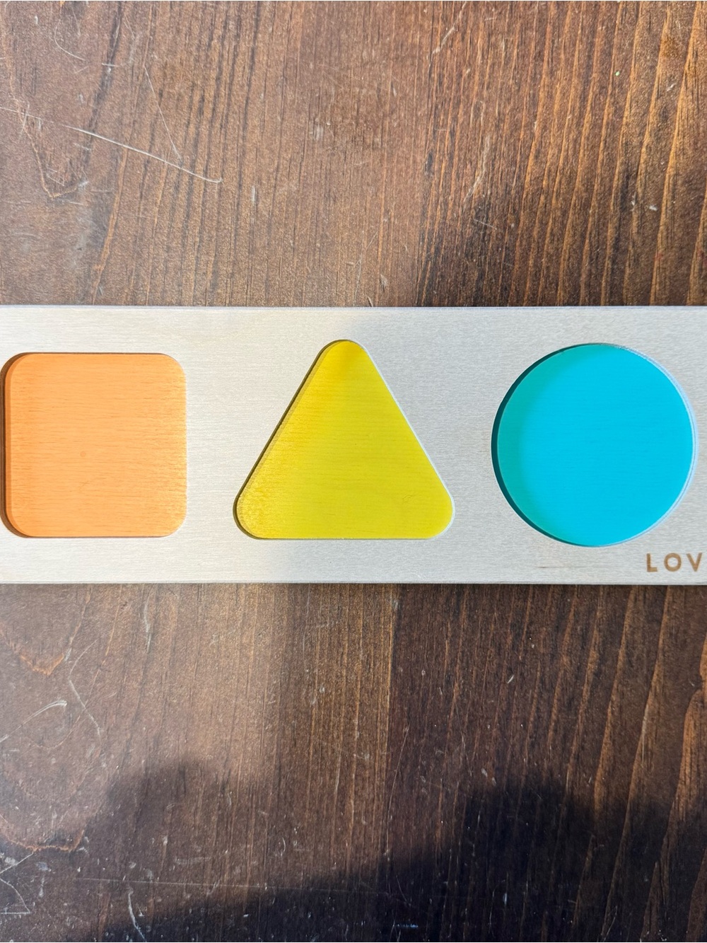 Lovevery Geo Shapes Puzzle Replacement Board — No Shapes Included